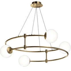 Maytoni Balance lámpara colgante, 4 luces, oro