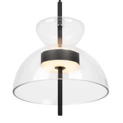 Maytoni Bangkok, forma de tambor, transparente, Ø 25 cm, vidrio