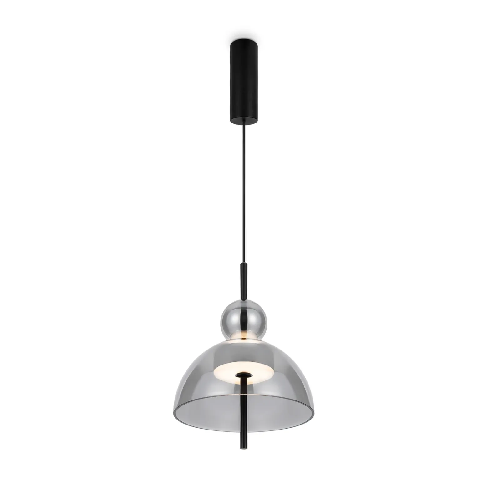 Maytoni Bangkok, forma esférica, gris ahumado, Ø 25 cm, vidrio