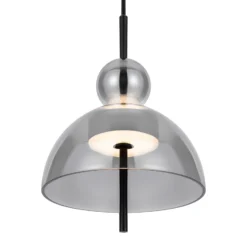 Maytoni Bangkok, forma esférica, gris ahumado, Ø 25 cm, vidrio
