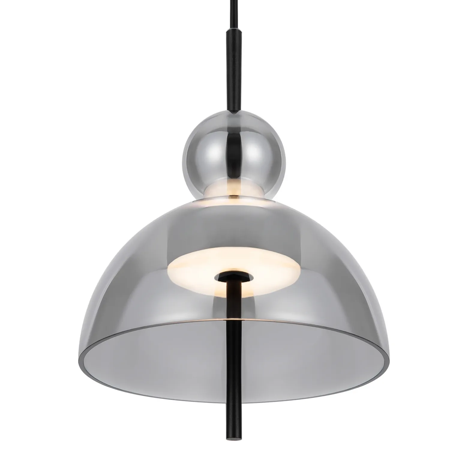 Maytoni Bangkok, forma esférica, gris ahumado, Ø 25 cm, vidrio