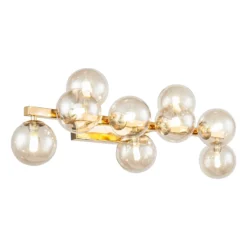 Maytoni Dallas aplique con 9 esferas de vidrio oro