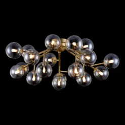 Maytoni Dallas plafón, 20 esferas de vidrio, oro