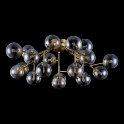 Maytoni Dallas plafón, 20 esferas de vidrio, oro