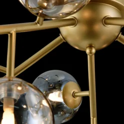 Maytoni Dallas plafón, 20 esferas de vidrio, oro
