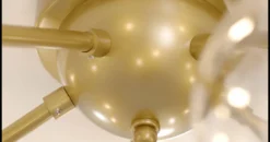 Maytoni Dallas plafón, 20 esferas de vidrio, oro