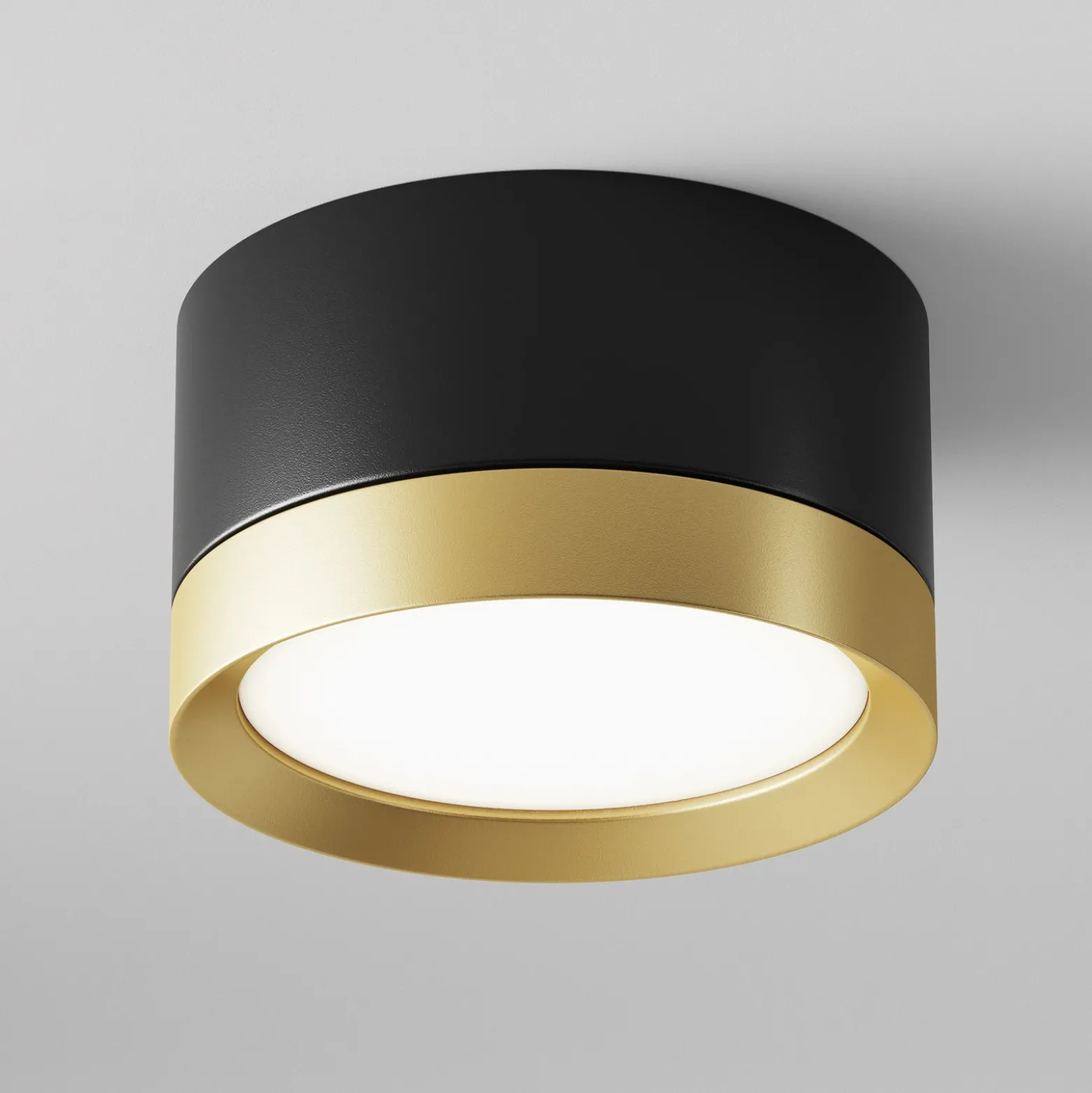 Maytoni downlight Aro, negro/oro Altura 5 cm Ø 8,5 cm GX53