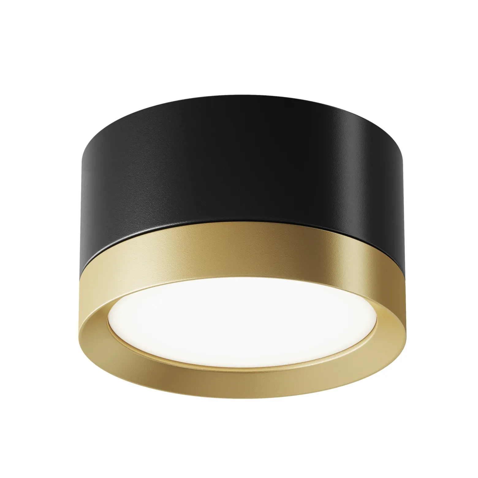 Maytoni downlight Aro, negro/oro Altura 5 cm Ø 8,5 cm GX53