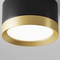 Maytoni downlight Aro, negro/oro Altura 5 cm Ø 8,5 cm GX53