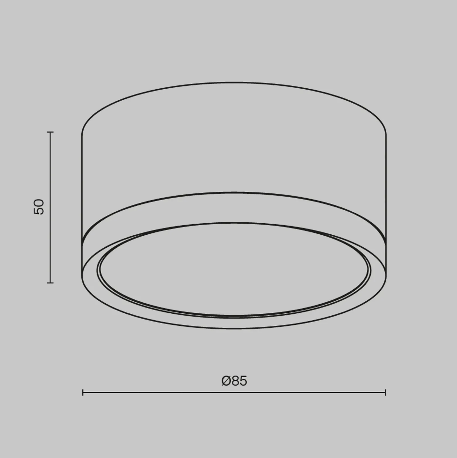Maytoni downlight Hoop, blanco, altura 5 cm, Ø 8,5 cm, aluminio, GX53