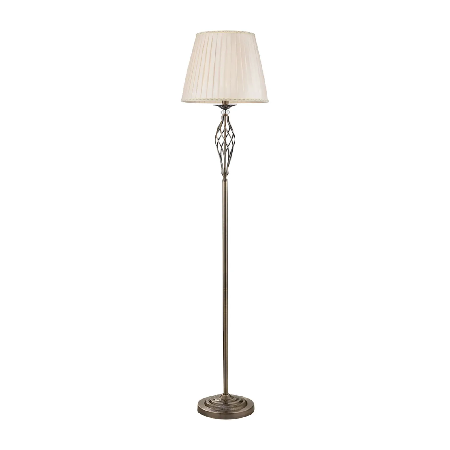 Maytoni Grace lámpara de pie 1 luz latón/beige