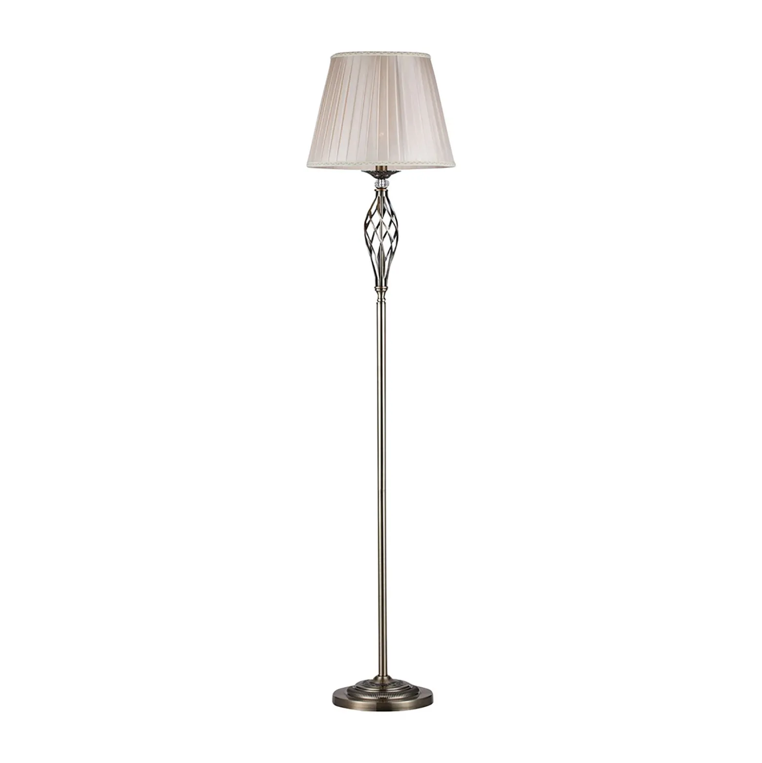 Maytoni Grace lámpara de pie 1 luz latón/beige