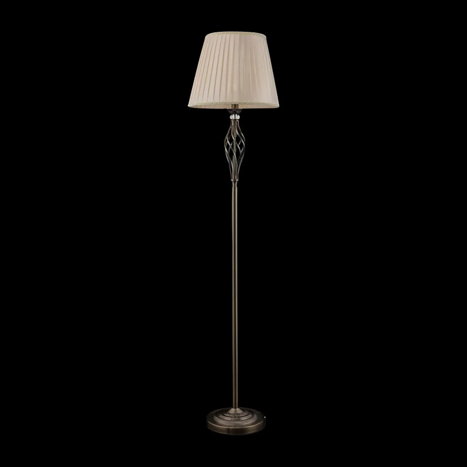 Maytoni Grace lámpara de pie 1 luz latón/beige