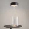 Maytoni LED lámpara de mesa recargable AI Collaboration, cristal, negro