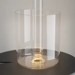 Maytoni LED lámpara de mesa recargable AI Collaboration, cristal, negro
