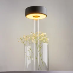 Maytoni LED lámpara de mesa recargable AI Collaboration, cristal, negro
