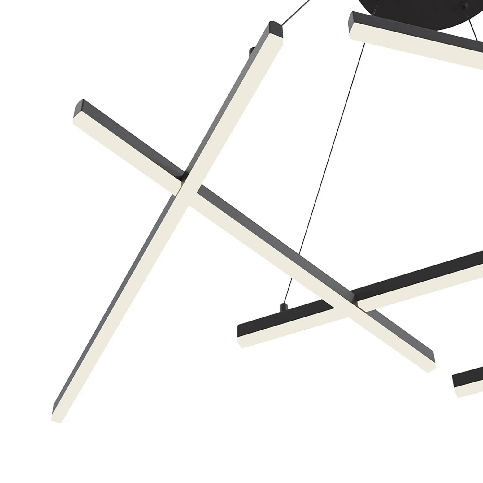 Maytoni Line lámpara colgante LED 3.000K negro