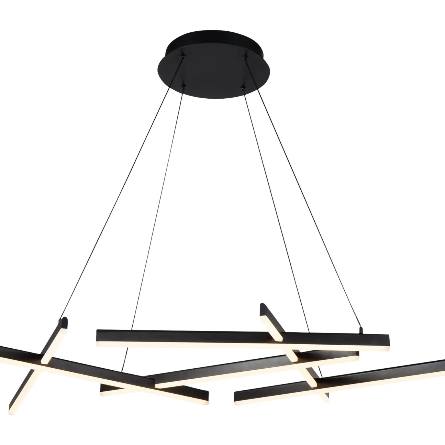 Maytoni Line lámpara colgante LED 3.000K negro