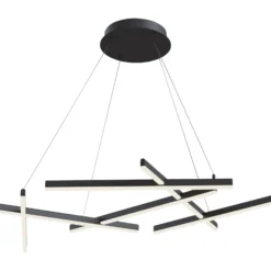 Maytoni Line lámpara colgante LED 3.000K negro