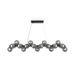 Maytoni Lámpara colgante Dallas 25 luces, larga, negra