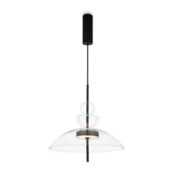 Maytoni lámpara colgante LED Bangkok, Ø 40 cm, transparente, cristal