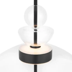 Maytoni lámpara colgante LED Bangkok, Ø 40 cm, transparente, cristal