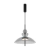 Maytoni lámpara colgante LED Bangkok, Ø 40 cm, gris claro, cristal