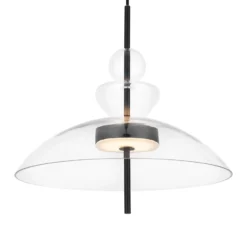 Maytoni lámpara colgante LED Bangkok, Ø 40 cm, transparente, cristal