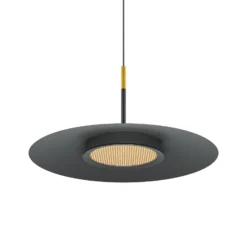 Maytoni lámpara colgante LED El, Ø 35 cm, negro, aluminio