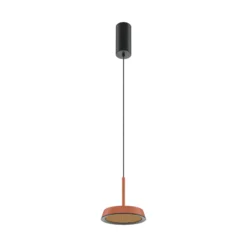 Maytoni lámpara colgante LED El, Ø 15,3 cm, naranja, aluminio