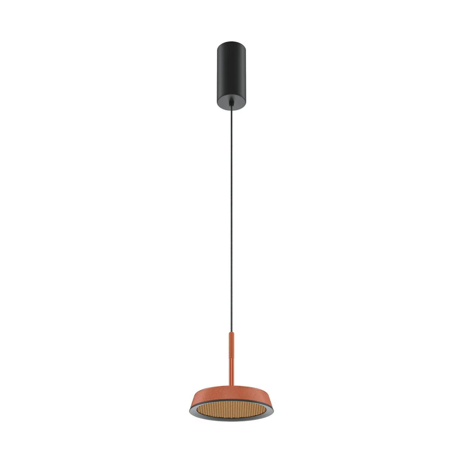 Maytoni lámpara colgante LED El, Ø 15,3 cm, naranja, aluminio