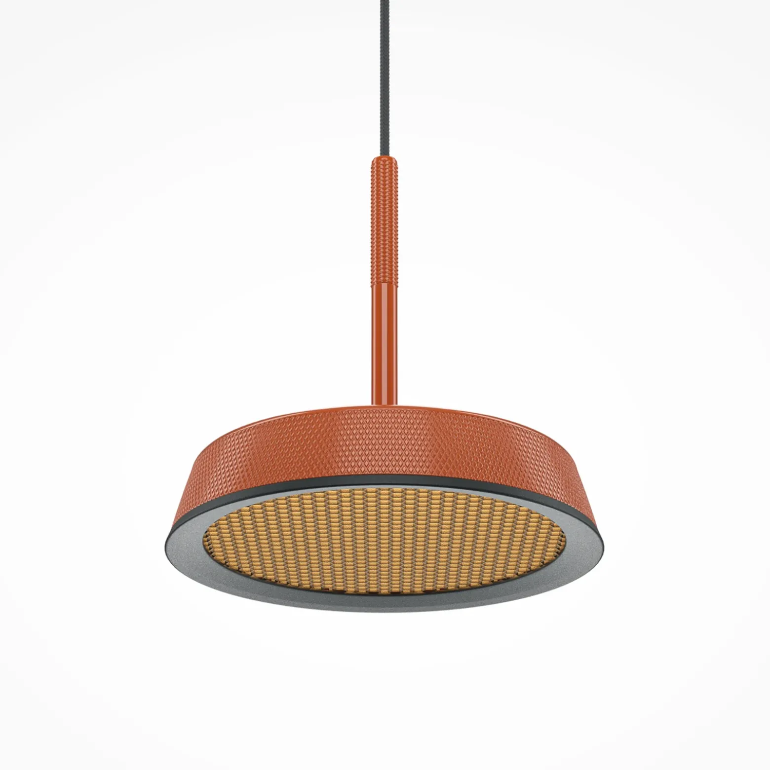 Maytoni lámpara colgante LED El, Ø 15,3 cm, naranja, aluminio
