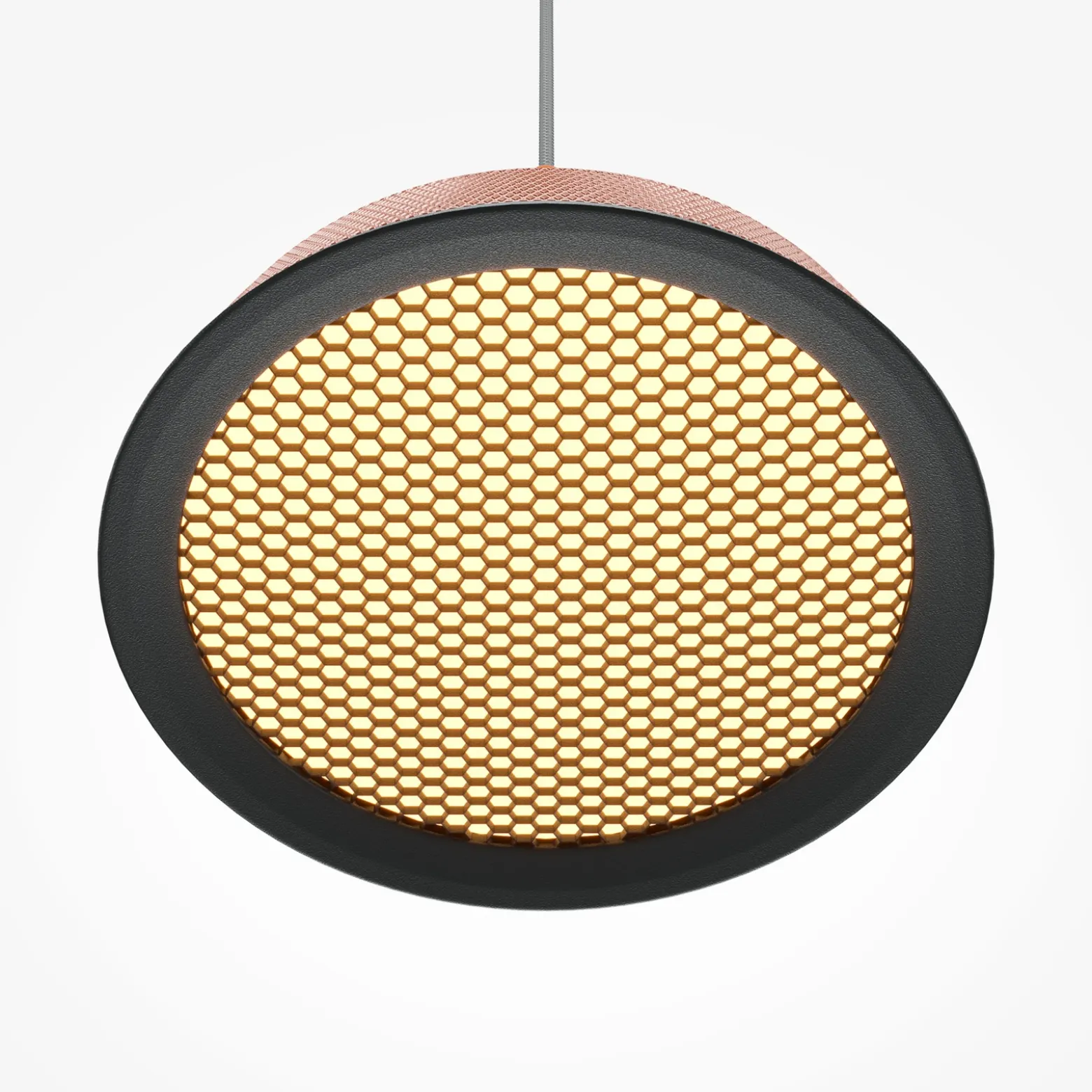 Maytoni lámpara colgante LED El, Ø 15,3 cm, naranja, aluminio