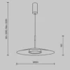 Maytoni lámpara colgante LED El, Ø 50 cm, blanco, aluminio