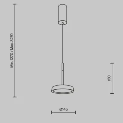 Maytoni lámpara colgante LED El, Ø 15,3 cm, blanco, aluminio