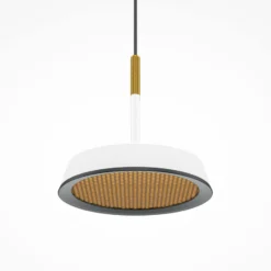 Maytoni lámpara colgante LED El, Ø 15,3 cm, blanco, aluminio