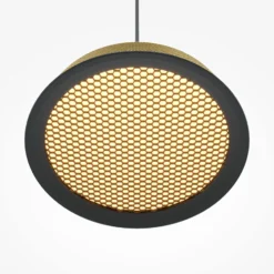 Maytoni lámpara colgante LED El, Ø 15,3 cm, dorada, aluminio