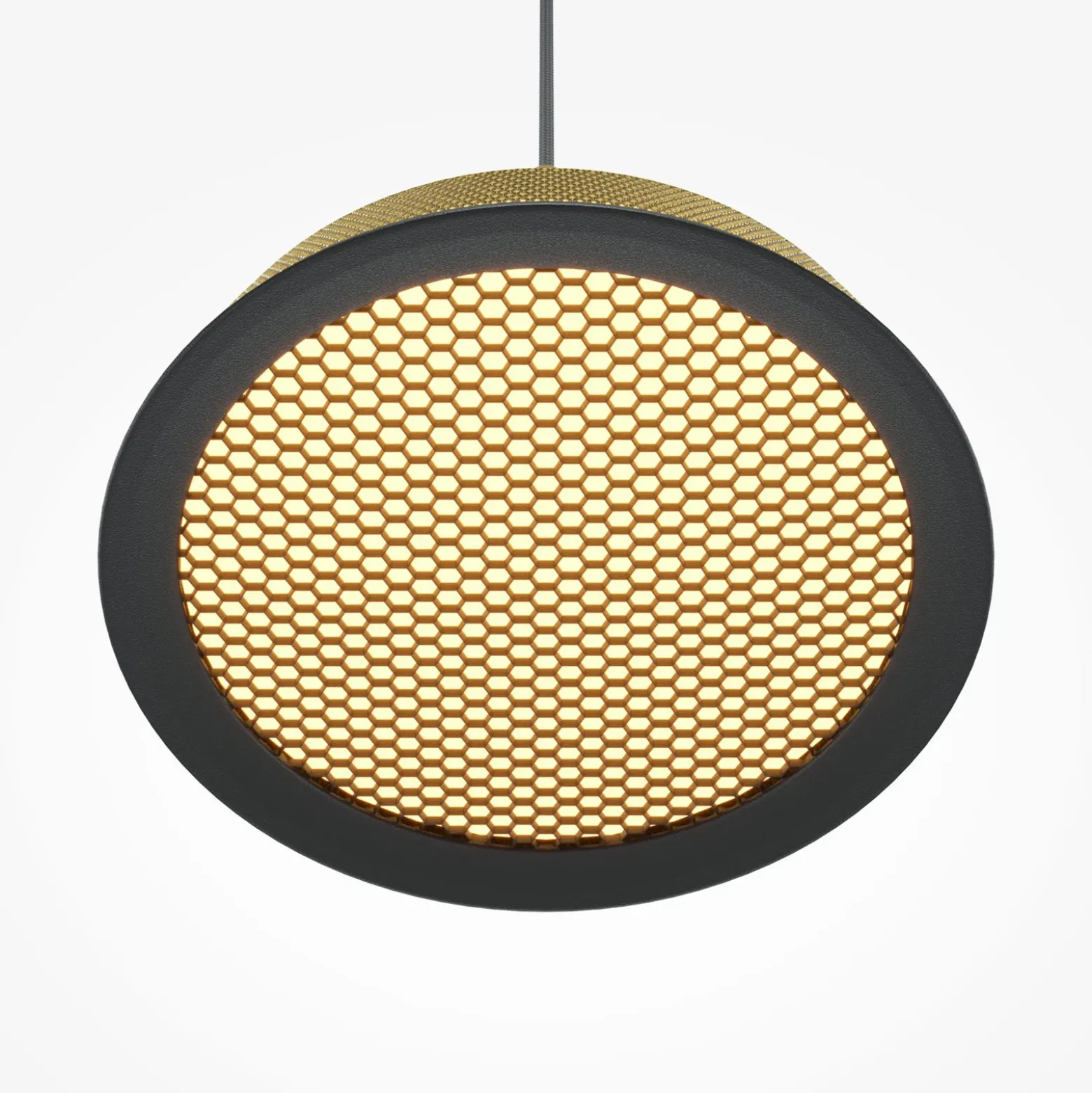 Maytoni lámpara colgante LED El, Ø 15,3 cm, dorada, aluminio