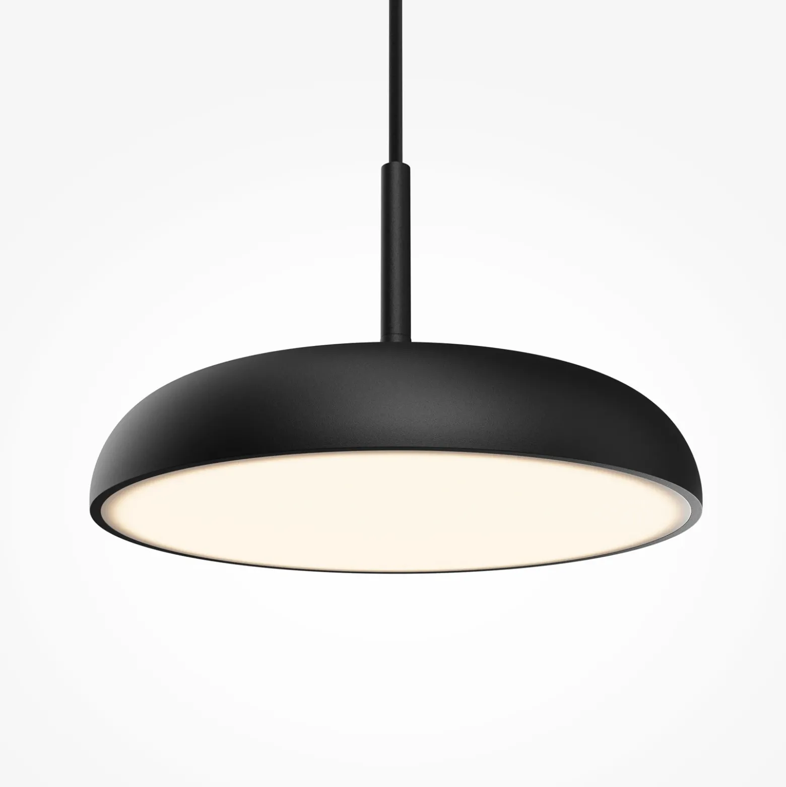 Maytoni lámpara colgante LED Gerhard, negra, Ø 30 cm, metal