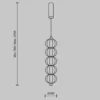 Maytoni lámpara colgante LED Golden Cage, vertical, Ø 13,9 cm