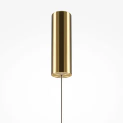Maytoni lámpara colgante LED Golden Cage, vertical, Ø 13,9 cm
