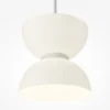 Maytoni lámpara colgante LED Kyoto, blanca, Ø 22 cm, cristal, metal
