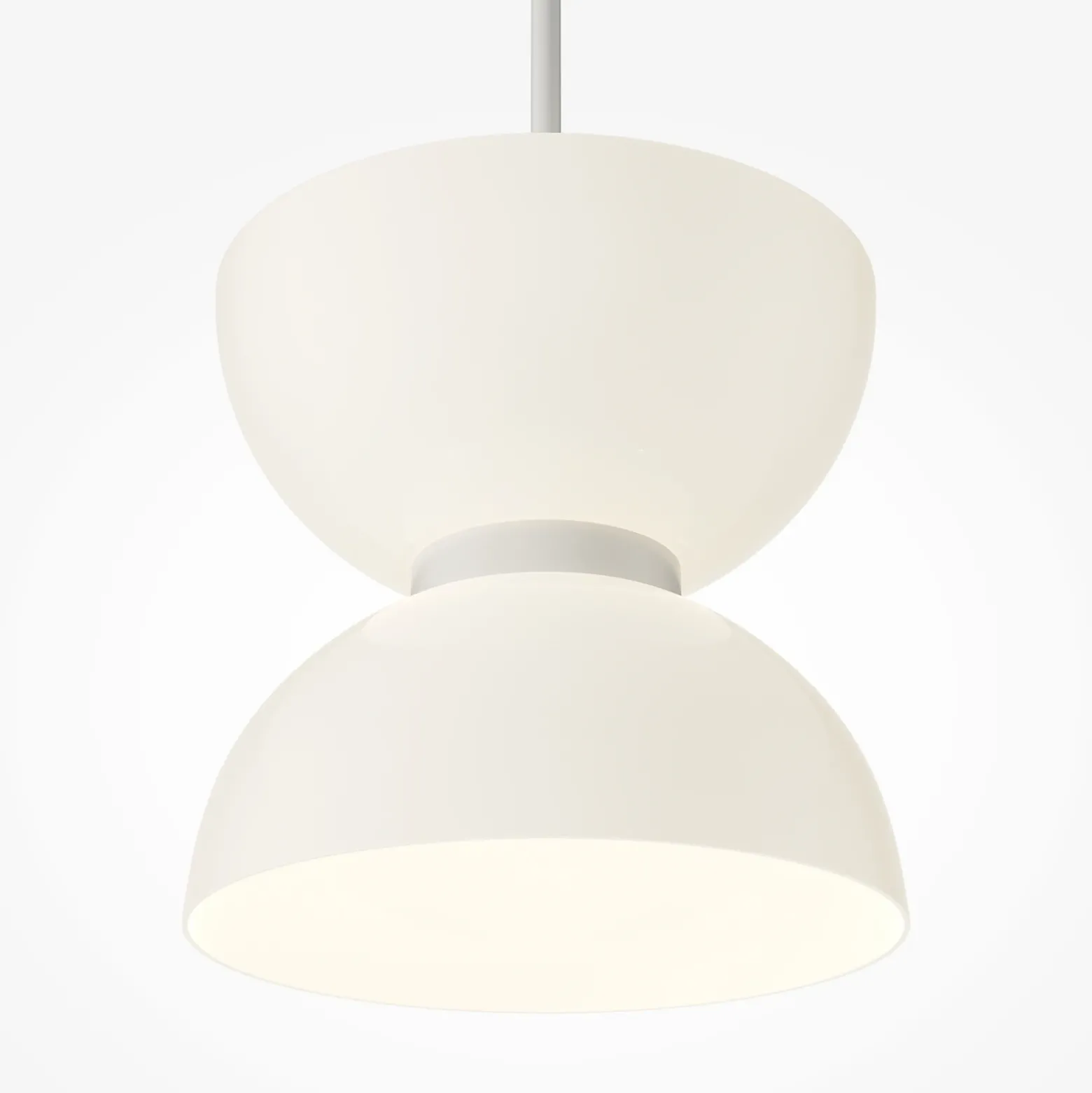 Maytoni lámpara colgante LED Kyoto, blanca, Ø 22 cm, cristal, metal