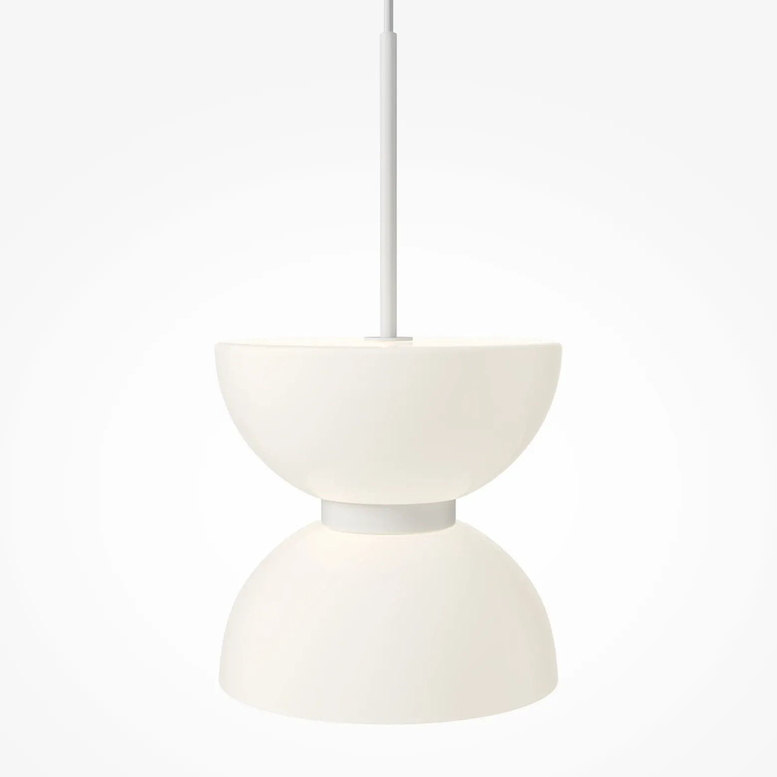 Maytoni lámpara colgante LED Kyoto, blanca, Ø 22 cm, cristal, metal