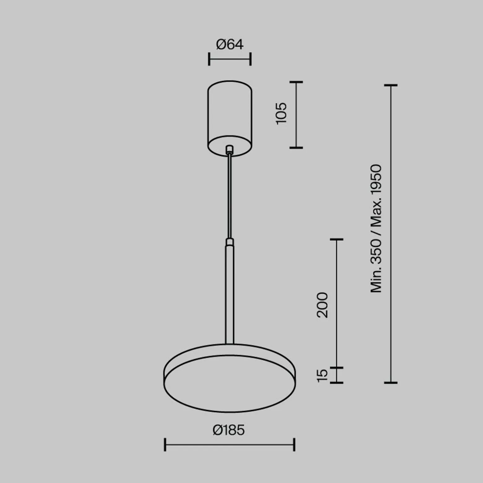 Maytoni lámpara colgante LED Plato, negra, Ø 18,5 cm, aluminio