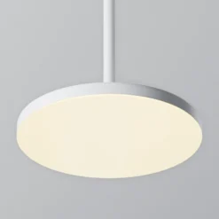 Maytoni lámpara colgante LED Plato, blanca, Ø 18,5 cm, aluminio