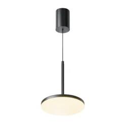 Maytoni lámpara colgante LED Plato, negra, Ø 18,5 cm, aluminio