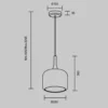 Maytoni Lámpara colgante LED Spirito, gris humo, cristal, Ø 26 cm