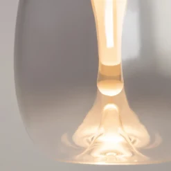 Maytoni lámpara colgante LED Splash, gris humo, Ø 20 cm, cristal