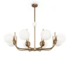 Maytoni lámpara colgante Rendez-vous, 8 luces, color latón